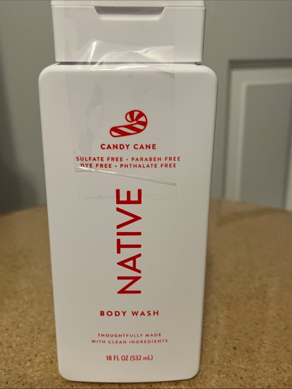 Native Body Wash Candy Cane - White and Red